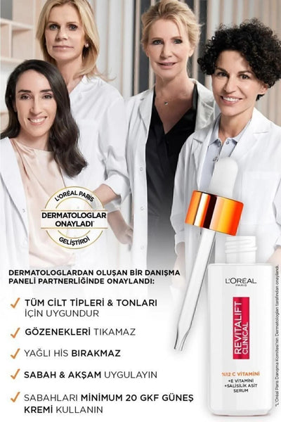 L'Oréal Revitalift Clinical 12 Saf C Vitamini Aydınlatıcı Serum 30 ml