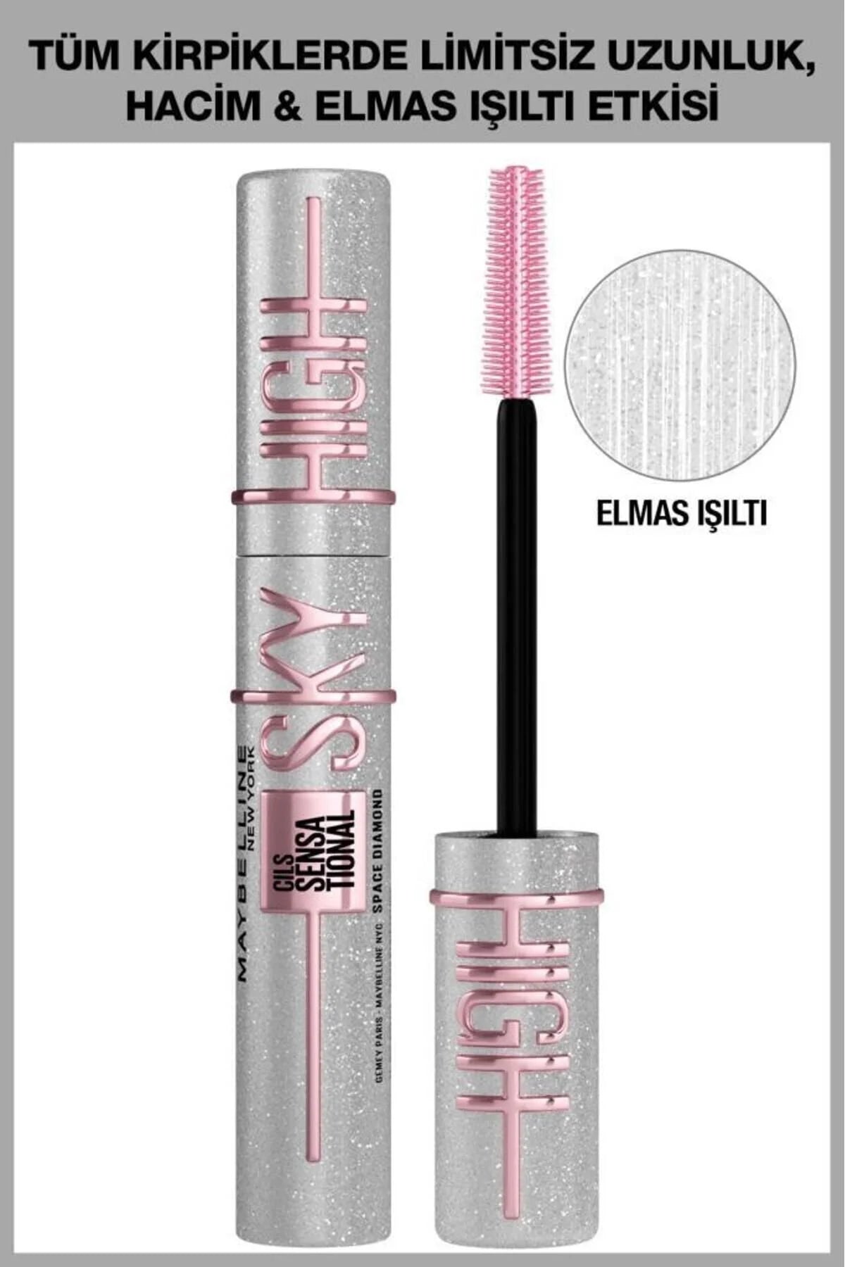 Maybelline New York Sky Hıgh Space Diamond Elmas Işıltılı Maskara