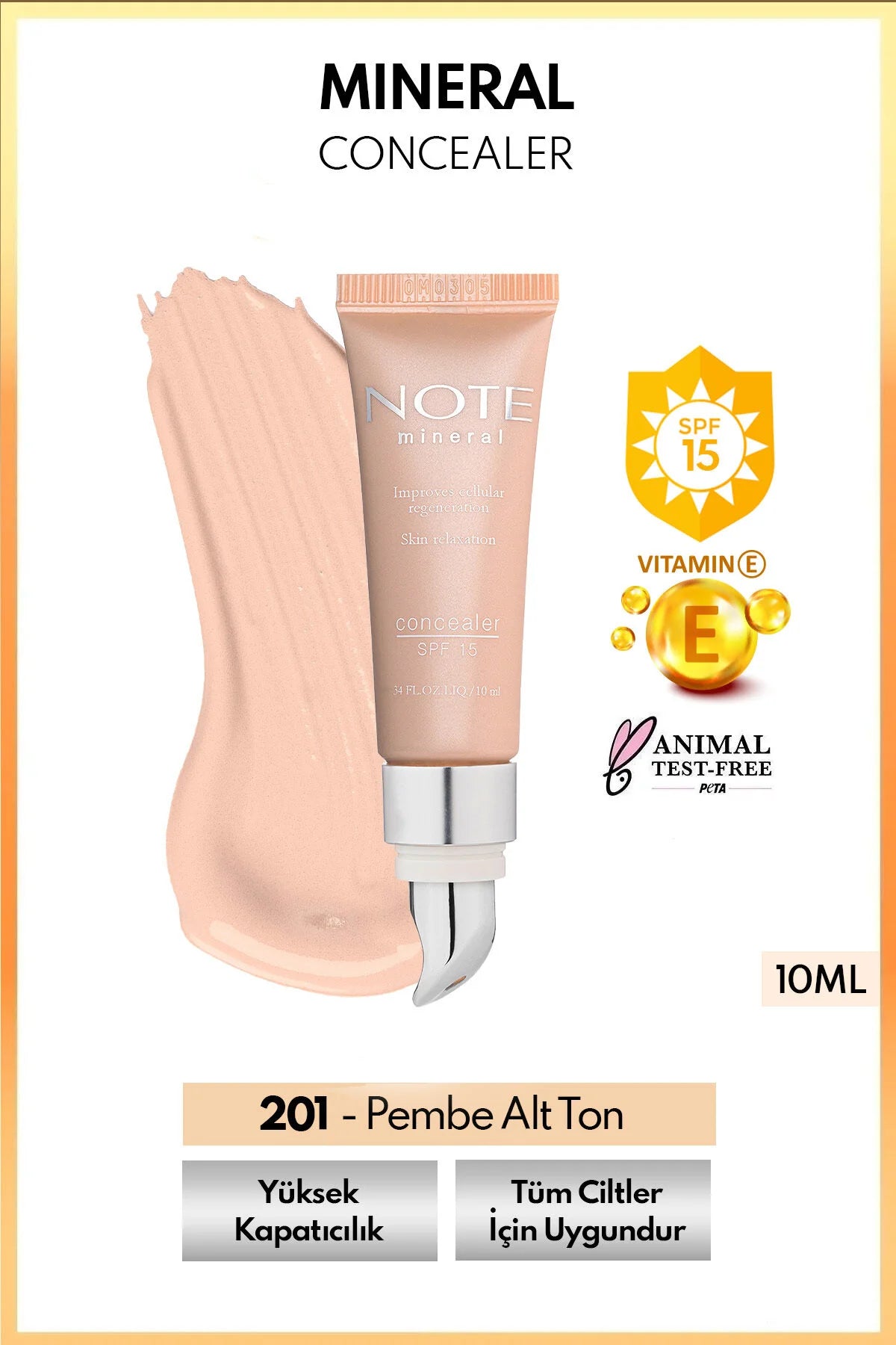 Note Mineral Concealer SPF 15 Göz Altı Kapatıcısı 201