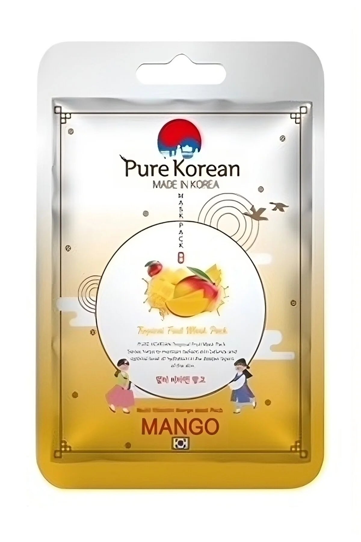 Pure Korean Mango Özlü Tek Kullanımlık Kağıt Yüz Maskesi