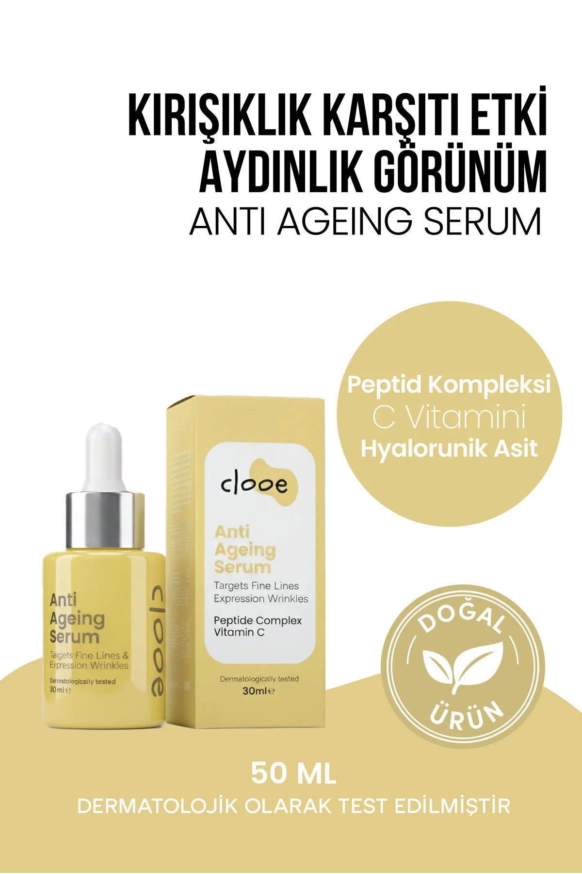 Clooe Yaşlanma Karşıtı Serum ambalaj görünümü