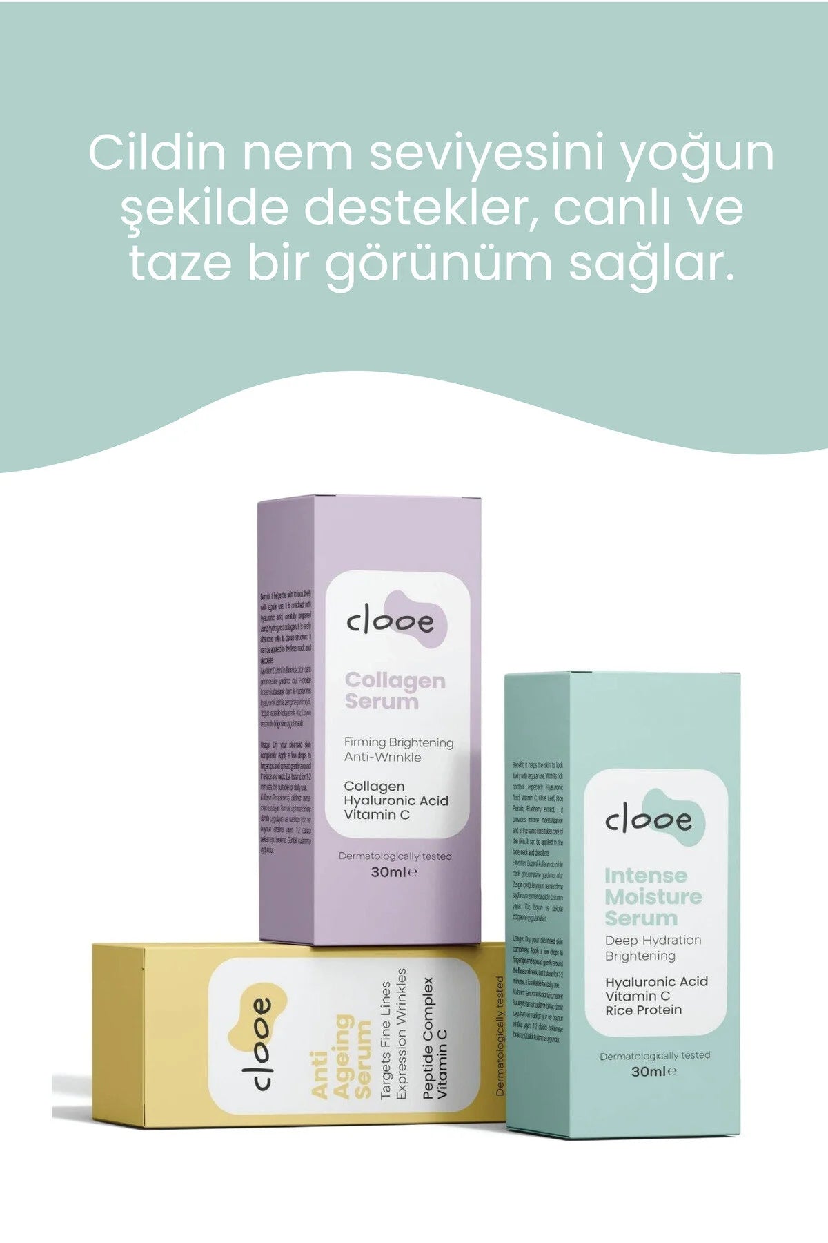 Clooe Yoğun Nem Serumu ambalaj görünümü