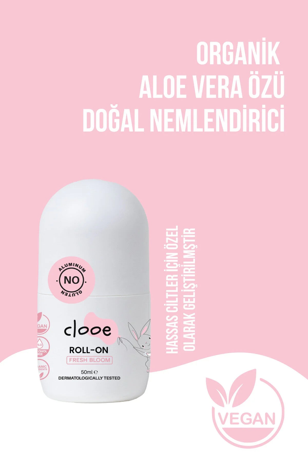 Clooe Fresh Bloom Roll-On Deodorant kullanım görseli
