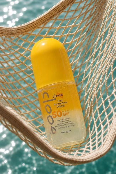 Clooe Organik Bebek Çocuk Güneş Kremi SPF50 arka etiket içerik listesi