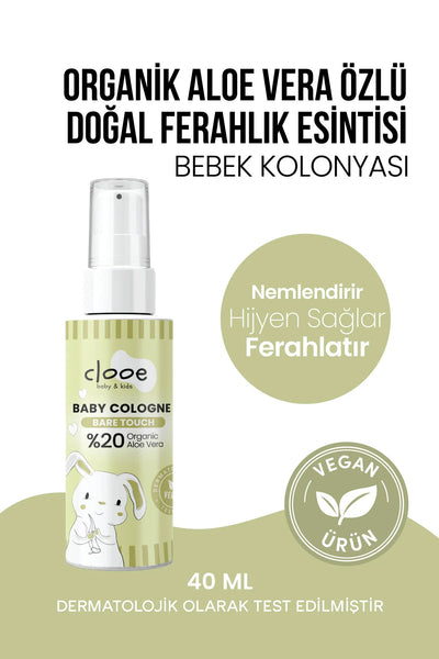 Clooe Vegan Bebek Kolonyası Bare Touch 40ml şişe görünümü