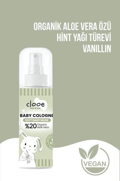 Clooe Vegan Bebek Kolonyası Soft Baby Musk 150ml kullanım örneği