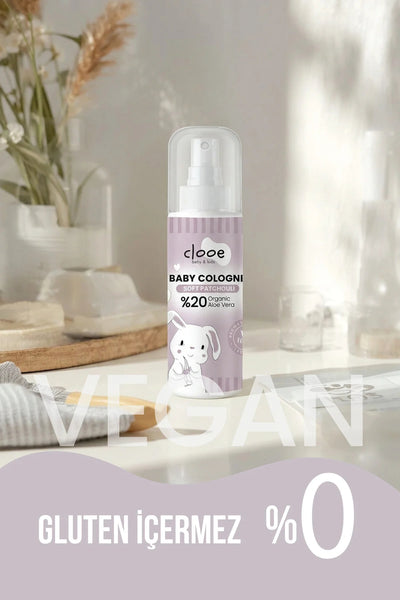 Clooe Vegan Bebek Kolonyası Soft Patchouli 150ml ambalaj detayı