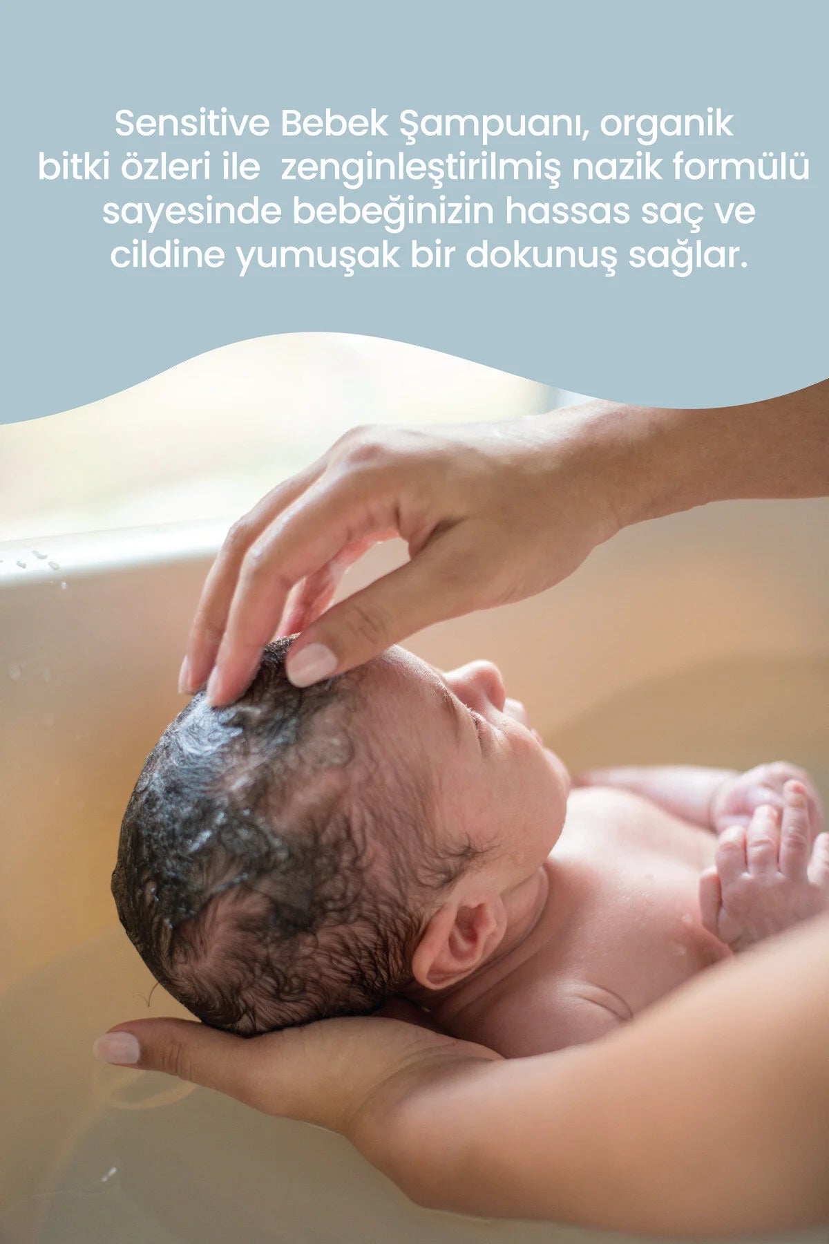 Clooe Organik Sensitive Bebek Şampuanı ambalaj görünümü