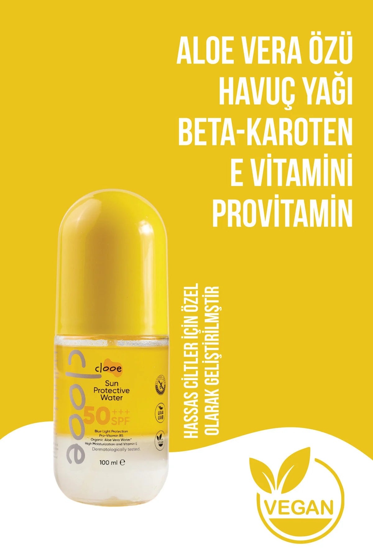 Clooe Çift Fazlı Güneş Suyu SPF50 detay görünüm