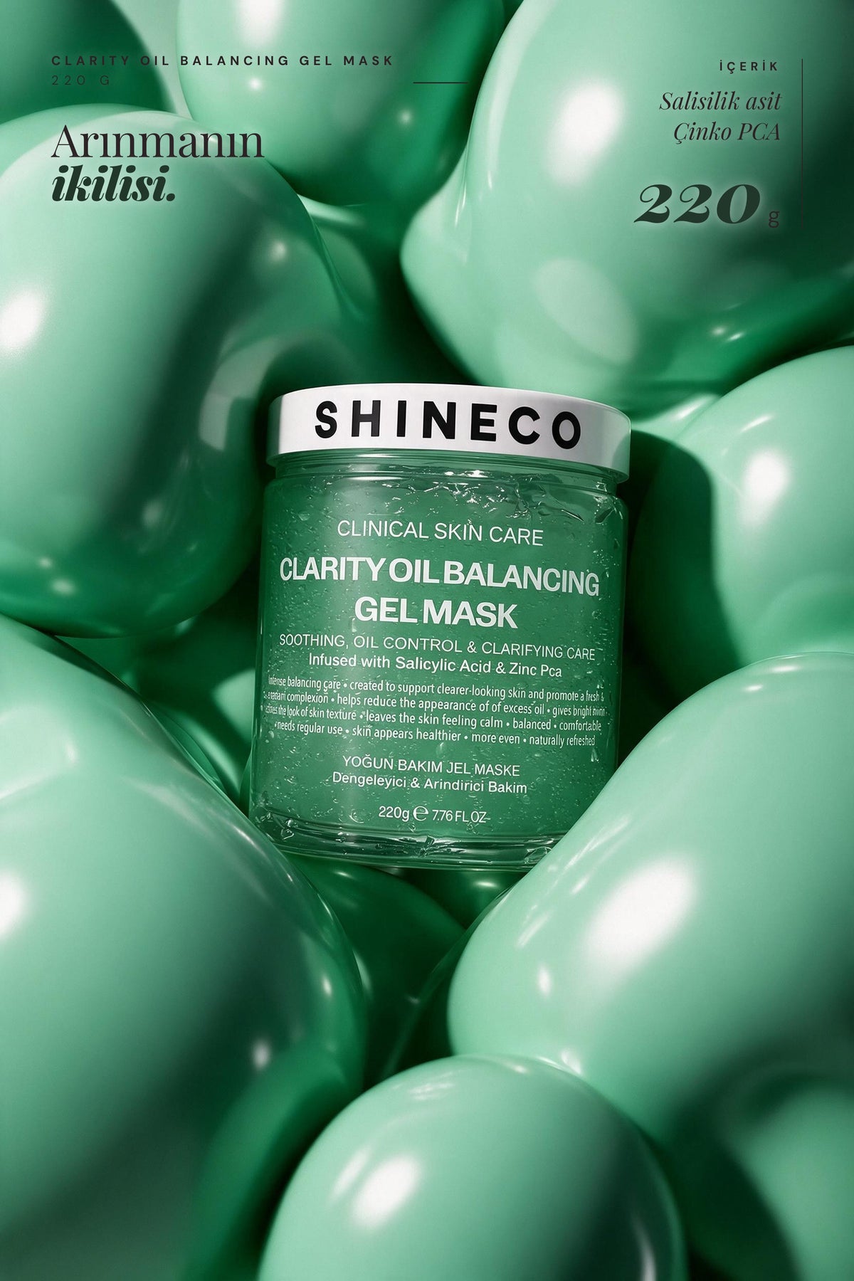 Shineco Yag Dengeleyici Jel Maske 220 ml