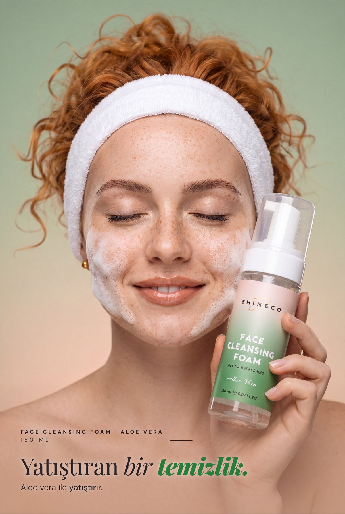 Shineco Aloe Vera Yuz Temizleme Kopugu
