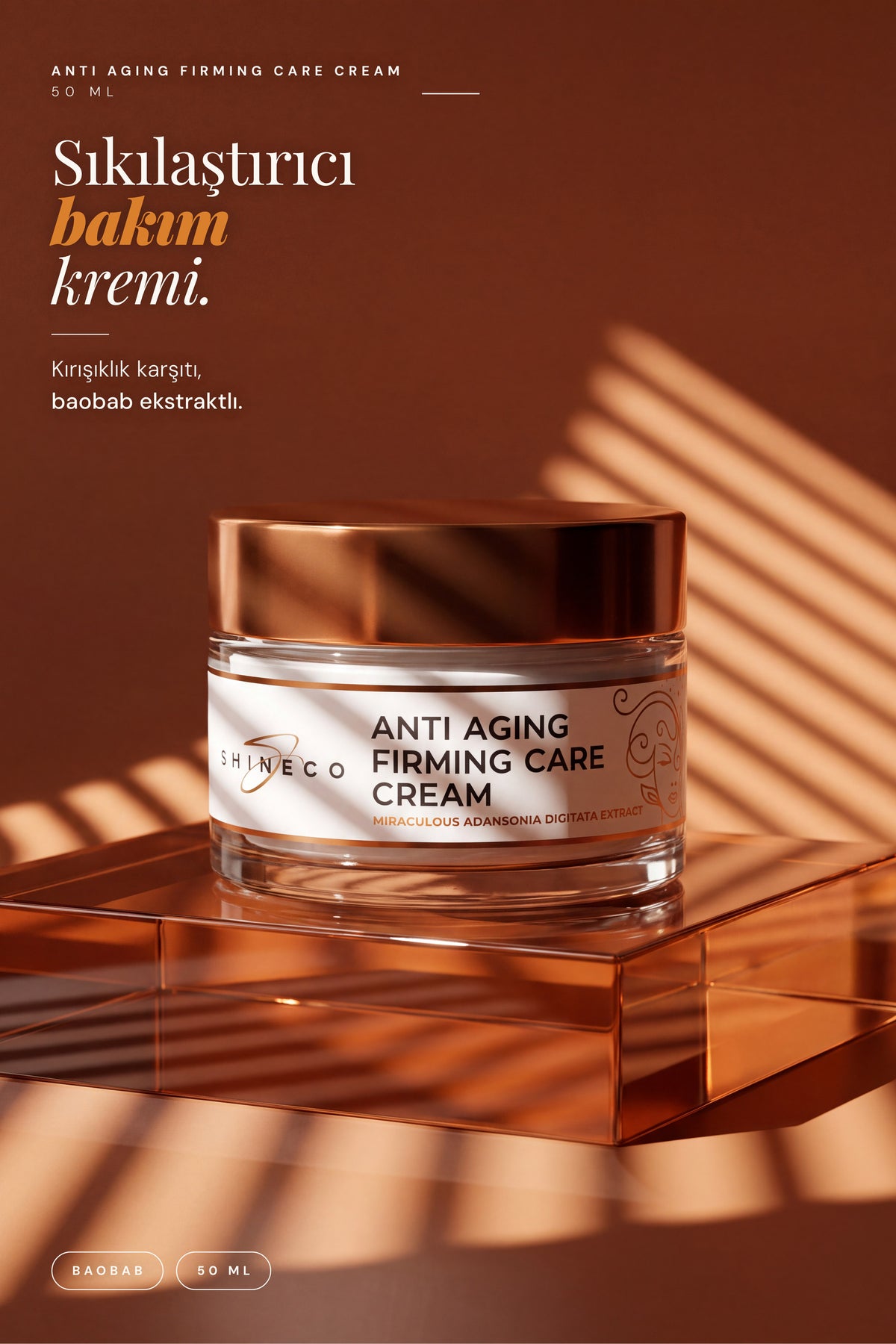 Shineco Sıkılaştırıcı & Kırışıklık Karşıtı Bakım Kremi 50 ml