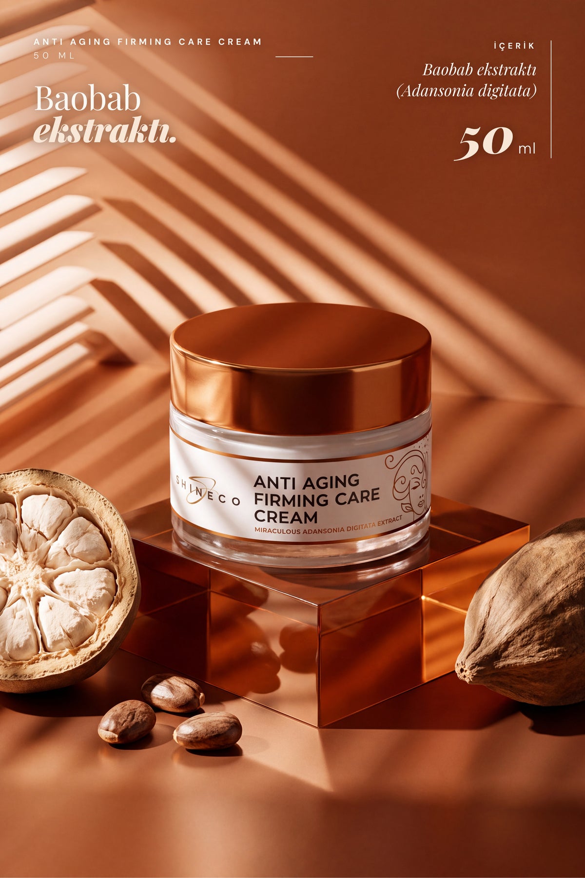 Shineco Sıkılaştırıcı & Kırışıklık Karşıtı Bakım Kremi 50 ml