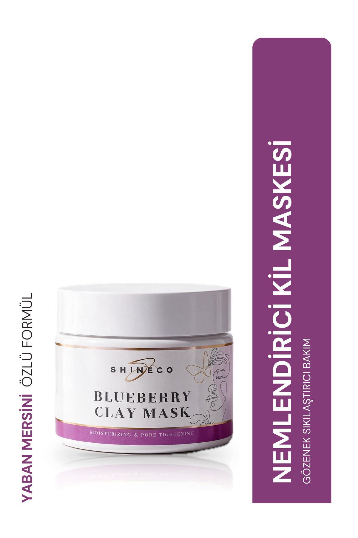 Shineco Yaban Mersini Kil Maskesi 50 ml