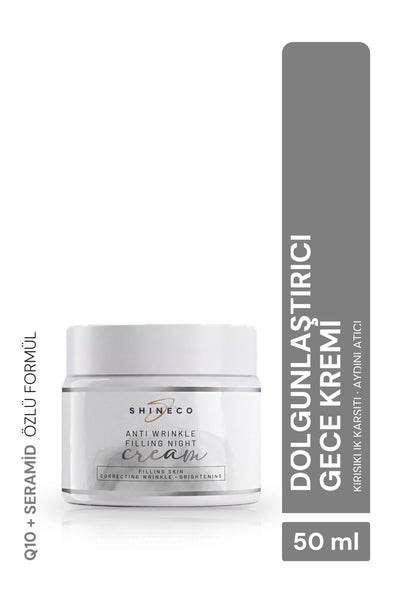 Shineco Kırışıklık Karşıtı Dolgunlaştırıcı Gece Kremi 50 ml