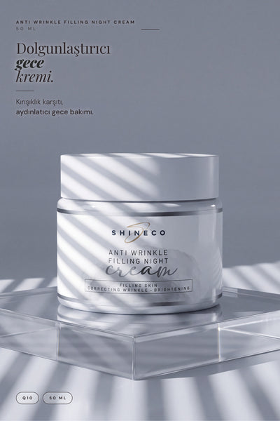 Shineco Kırışıklık Karşıtı Dolgunlaştırıcı Gece Kremi 50 ml